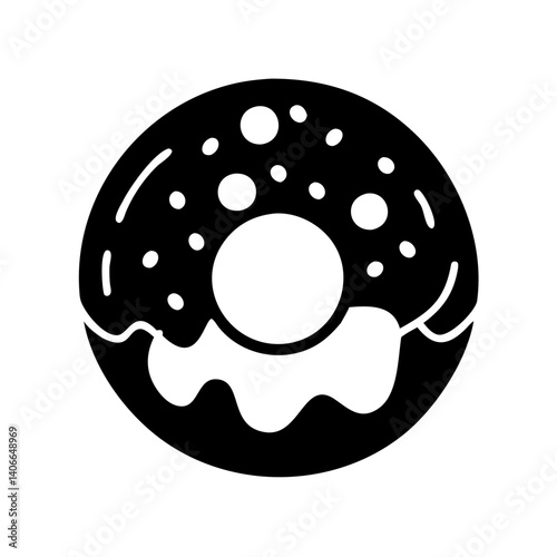 doughnut with fruit topping icon, doughnut with fruit topping vector,
