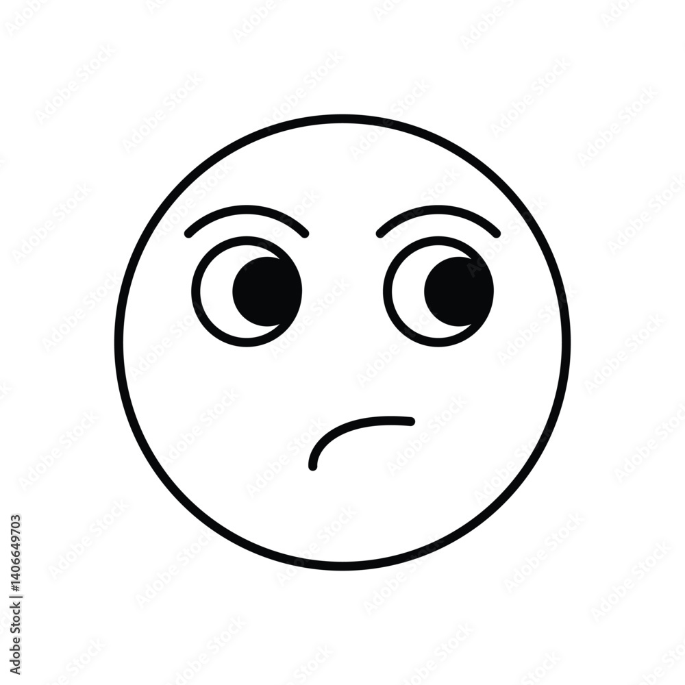 Meh icon vector stock illustration Meh icon vector stock illustration