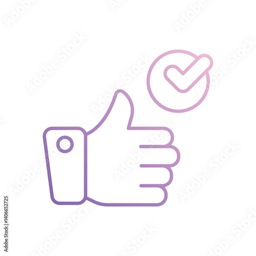 Acceptable icon vector stock illustration