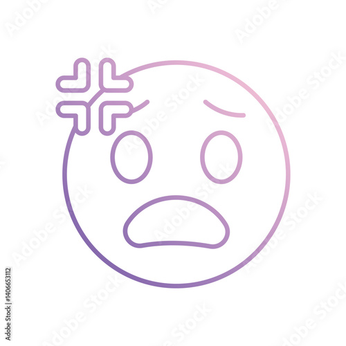 Disappointing icon vector stock illustration