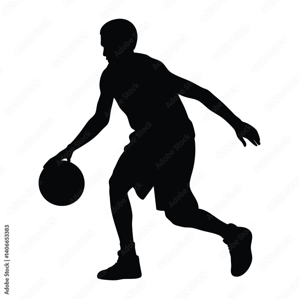 Basketball player vector silhouette