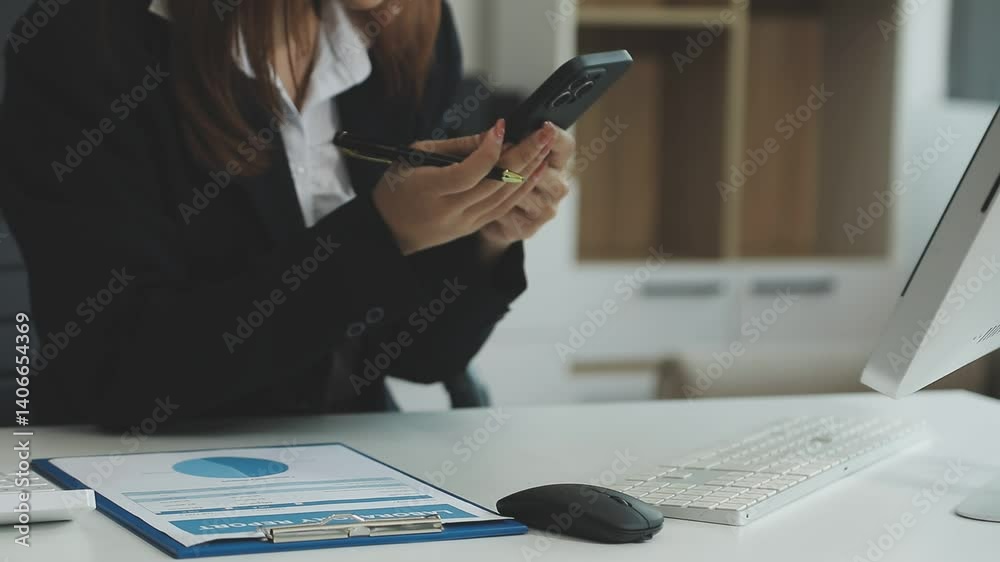Accounting company provide finance and taxation planning for profitable cash flow, Auditor and accountant team working in office, analyze financial data and accounting record with calculator.Insight