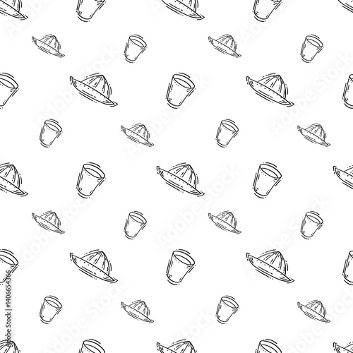 kitchen utensil pattern. kitchenware seamless pattern. doodle kitchen background