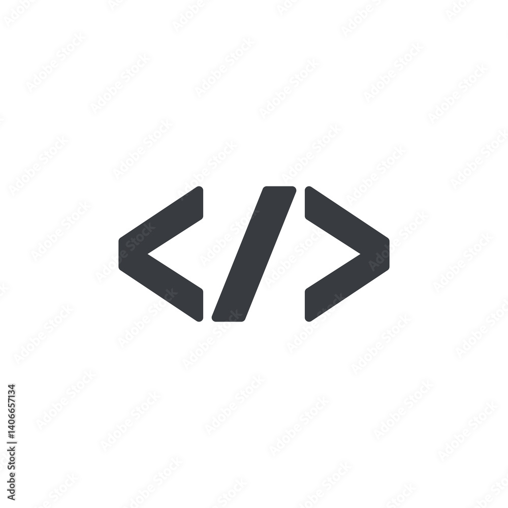 Coding symbol vector icon Coding symbol vector icon