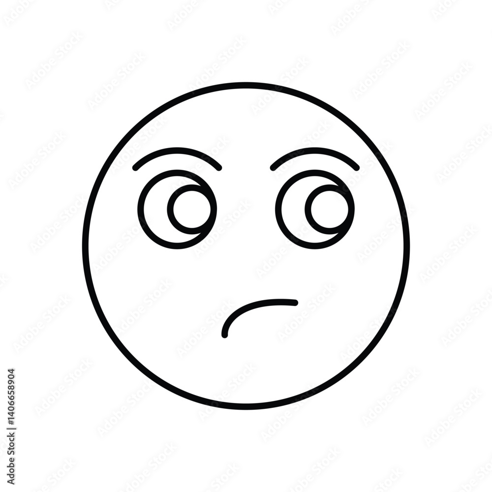 Fototapeta premium Meh icon vector stock illustration