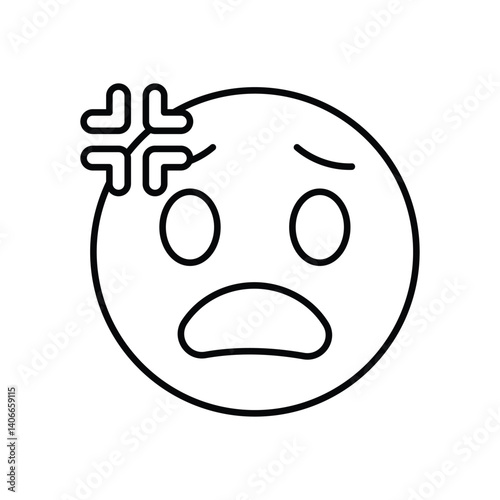 Disappointing icon vector stock illustration