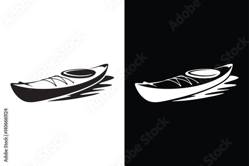 Kayak icon vector on White Background ,Vector Art Illustration on white background.