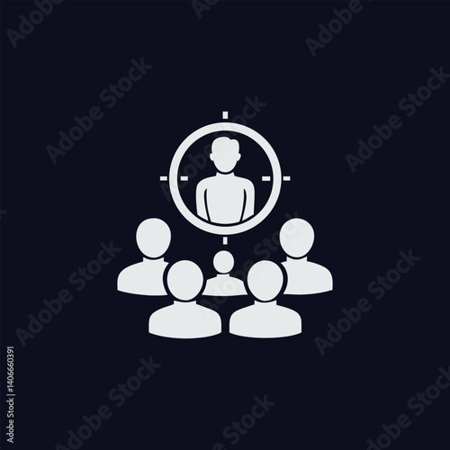 Person in Network Hub – Vector Illustration for Communication

