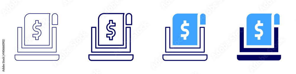 Laptop cycles icon in 4 different styles. Thin Line, Line, Bold Line, Duotone. Duotone style. Editable stroke Laptop cycles icon in 4 different styles. Thin Line, Line, Bold Line, Duotone. Duotone style. Editable stroke