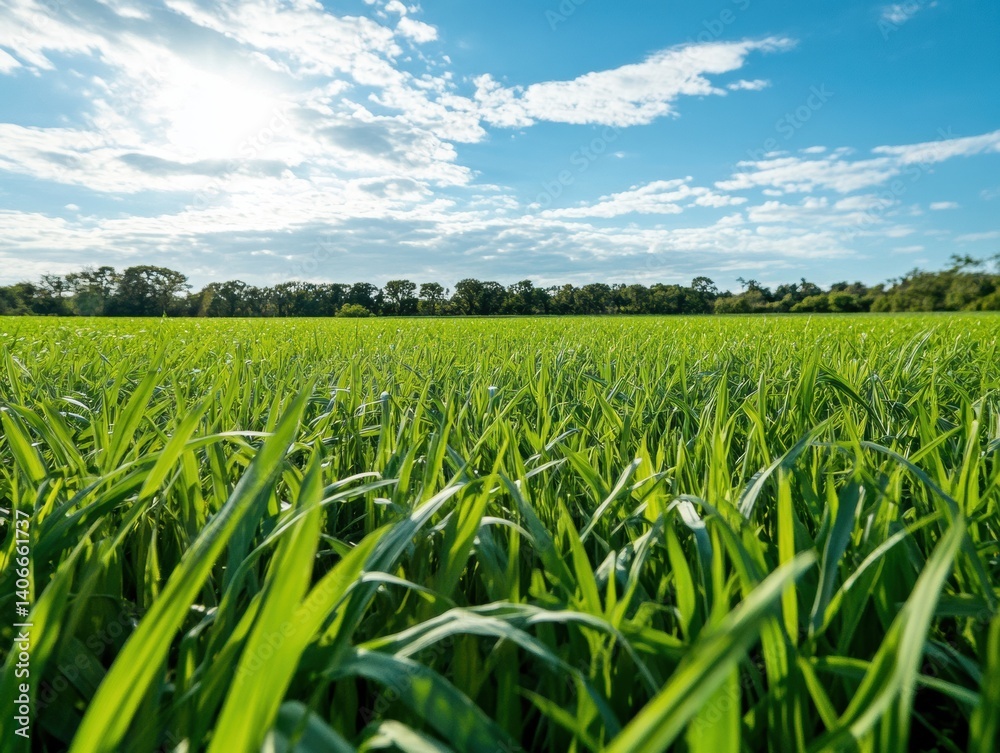 Fototapeta premium green wheat field