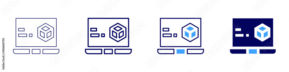 Laptop refurbished icon in 4 different styles. Thin Line, Line, Bold Line, Duotone. Duotone style. Editable stroke Laptop refurbished icon in 4 different styles. Thin Line, Line, Bold Line, Duotone. Duotone style. Editable stroke