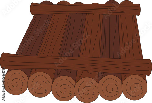 Raft Float Illustration