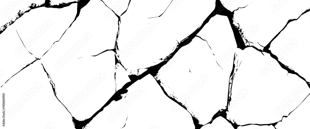 Vector detail of cracked texture.