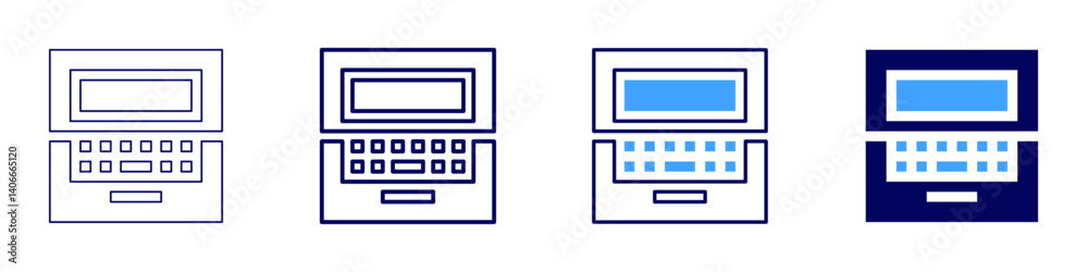 Laptop scroll icon in 4 different styles. Thin Line, Line, Bold Line, Duotone. Duotone style. Editable stroke Laptop scroll icon in 4 different styles. Thin Line, Line, Bold Line, Duotone. Duotone style. Editable stroke