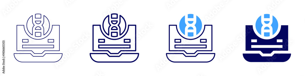 Laptop sleeve icon in 4 different styles. Thin Line, Line, Bold Line, Duotone. Duotone style. Editable stroke Laptop sleeve icon in 4 different styles. Thin Line, Line, Bold Line, Duotone. Duotone style. Editable stroke
