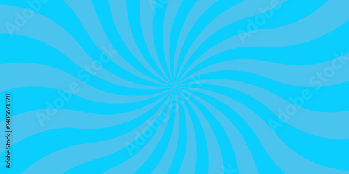 Abstract blue retro with sunburst pattern design. Vintage sunrays illustration swirl grunge spiral line. sun beam vector banner design and comic burst gradient concept pattern.	
