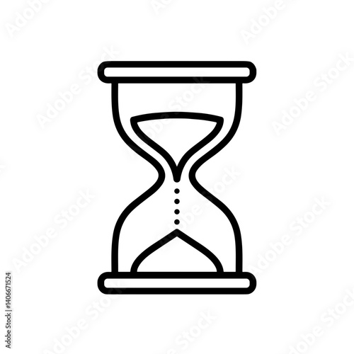 Hourglass outline symbolizing time management and patience  