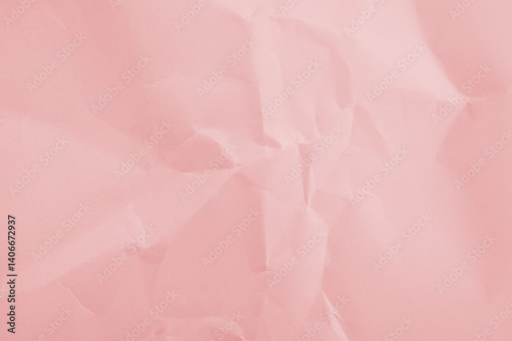 Fototapeta premium Pink Color Crumpled paper texture