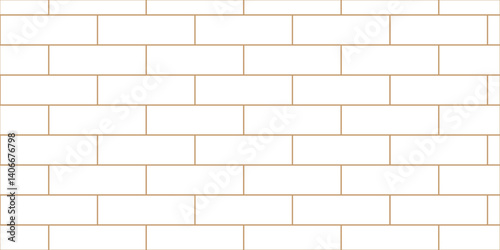 White brick vector illustration texture of the wall with masonry Bricks laid in rows background. Abstract bathroom wall and floor brick wall texture background. 
