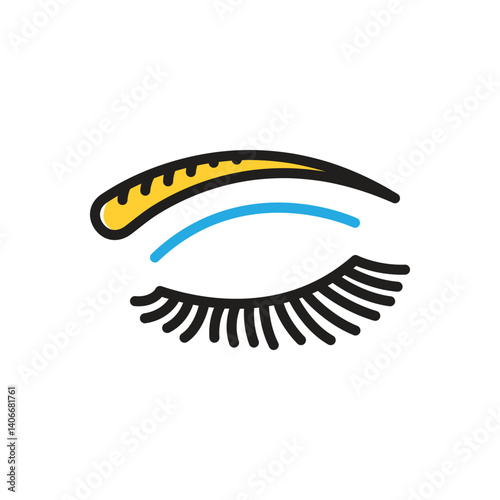 Multi color icon for eye lashes