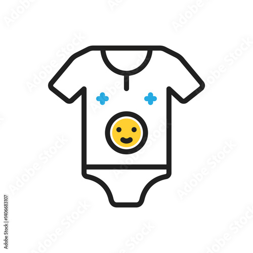 Multi color icon for onesie