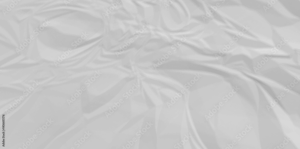 Fototapeta premium White crumpled paper background texture pattern overlay. wrinkled high resolution arts craft and Seamless white crumpled paper. 