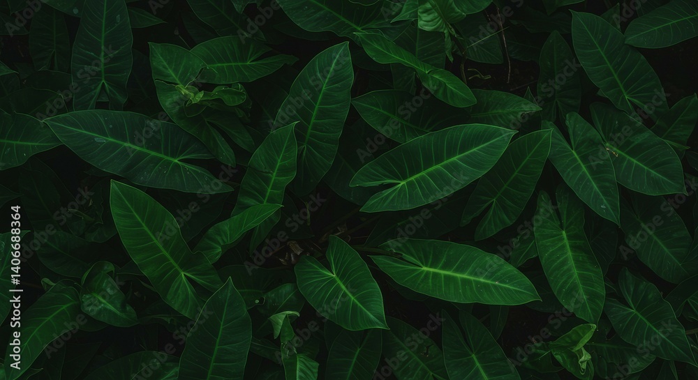 Dark Green Leaves Background Nature Texture Pattern Dark Green Leaves Background Nature Texture Pattern