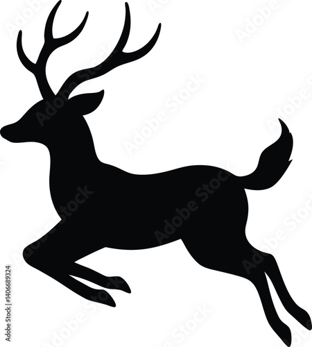deer silhouette vector style image