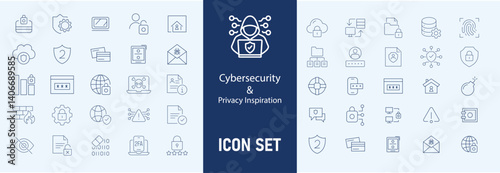 Cybersecurity and Privacy Concept: Digital Shield, Secure Data Protection, Encryption, Firewall, Privacy Protection, Technology, Online Safety, Cyber Defense