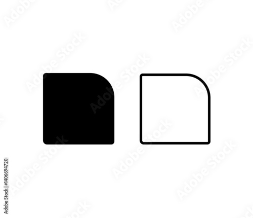 square shaped vector icon
