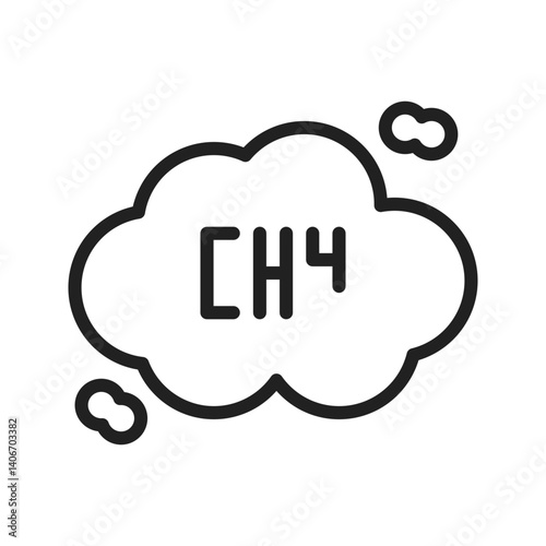 Methane icon vector image. Suitable for mobile apps, web apps and print media.