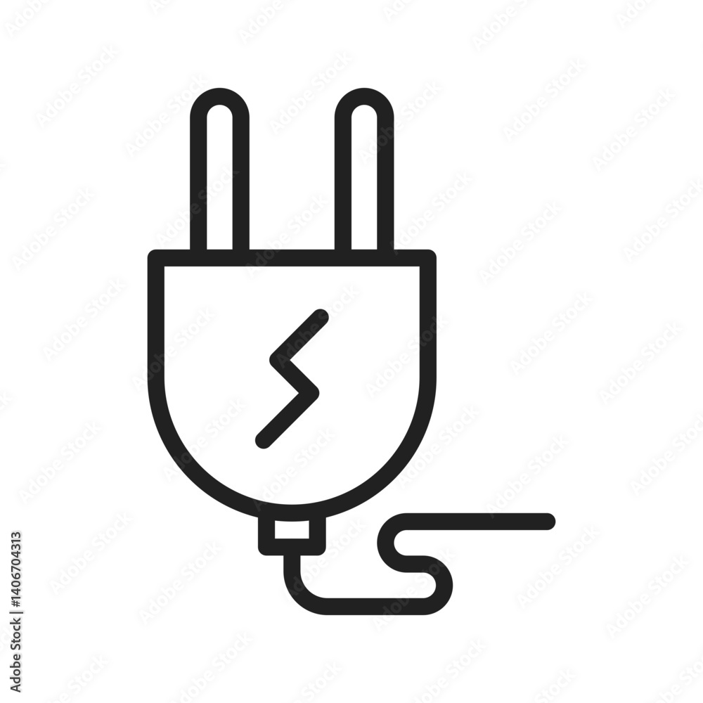 Plug icon vector image. Suitable for mobile apps, web apps and print media. Plug icon vector image. Suitable for mobile apps, web apps and print media.
