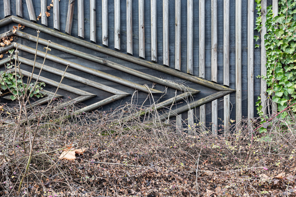 Abstract texture of old wooden fence
