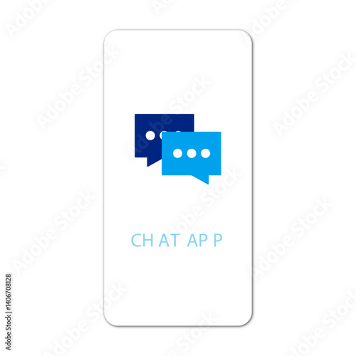 Chat app mockup design.