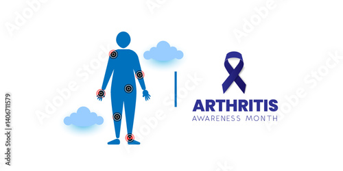 Arthritis Awareness Month design template, For background, banner, placard, card, and poster design, vector illustration.