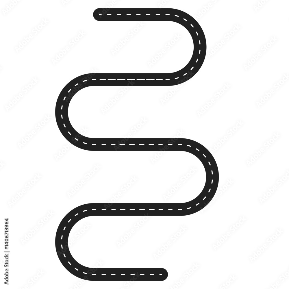 Road way in flat style Road way in flat style