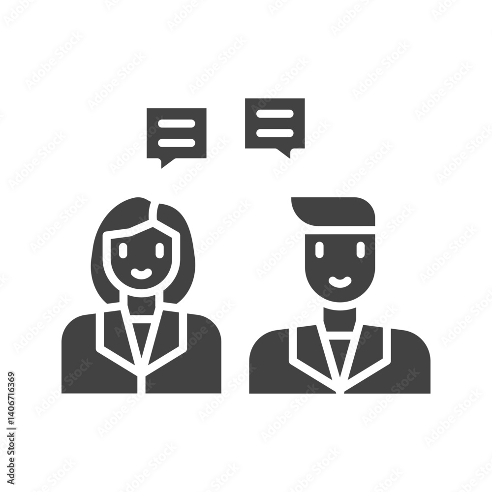 Conversation icon vector image. Suitable for mobile apps, web apps and print media. Conversation icon vector image. Suitable for mobile apps, web apps and print media.