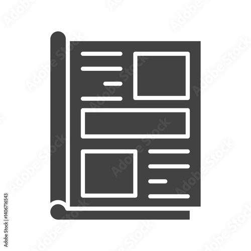 Magazine icon vector image. Suitable for mobile apps, web apps and print media.