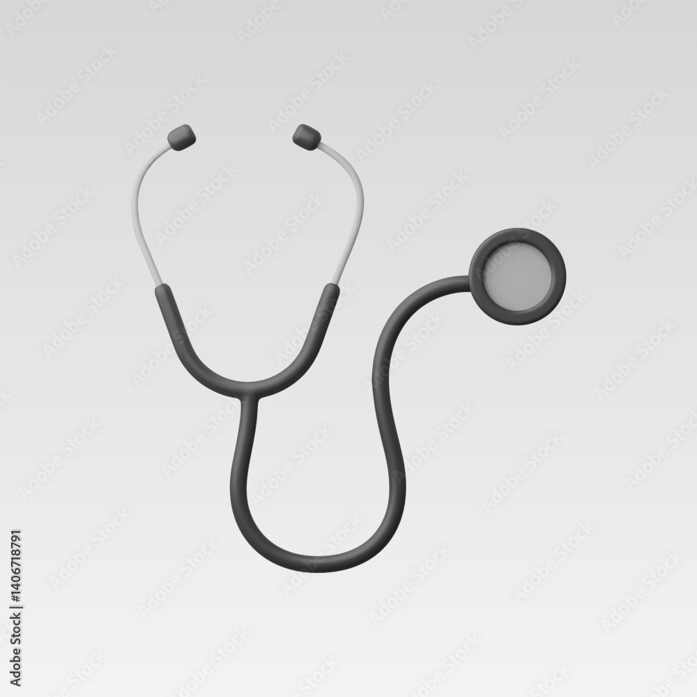 3d Realistic Stethoscope icon Vector illustration 3d Realistic Stethoscope icon Vector illustration