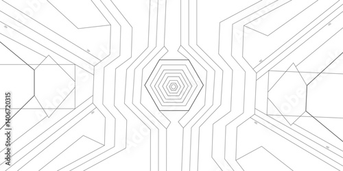 Futuristic White Tech Background with Geometric 3D Structure 