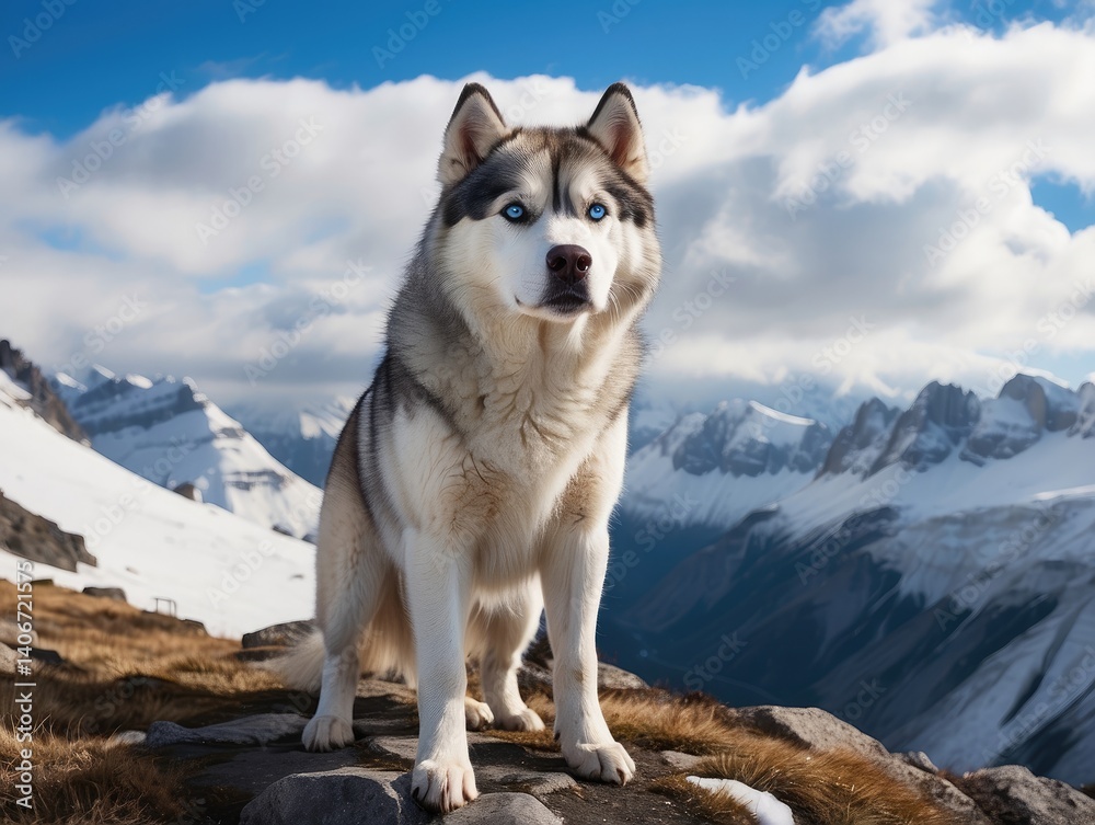 Fototapeta premium The Fierce and Loyal Husky