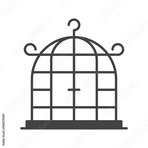 Birdcage icon vector image. Suitable for mobile apps, web apps and print media.