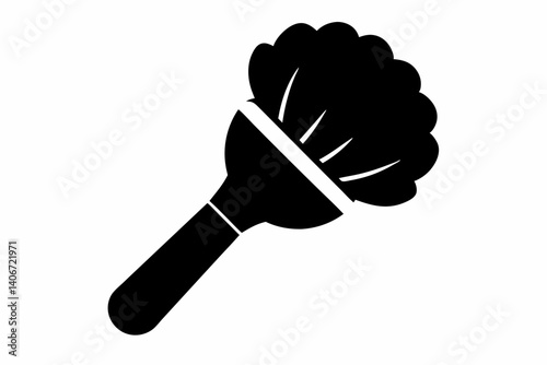 facial cleansing brush silhouette vector illustration