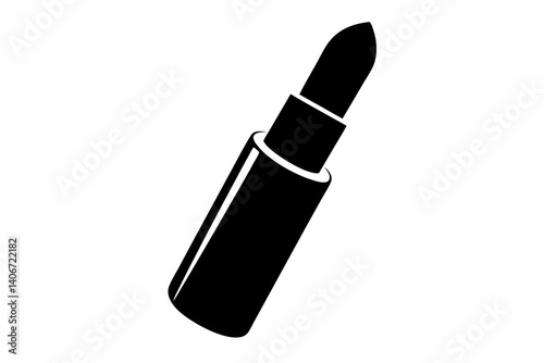 lipstick tube open silhouette vector illustration