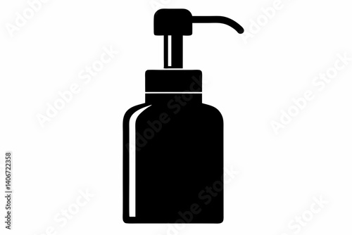 pump bottle dispenser silhouette vector illustration