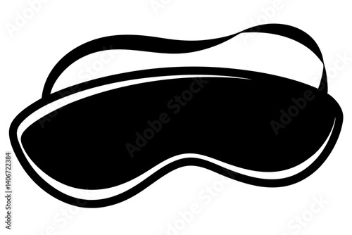 silk sleep mask silhouette vector illustration