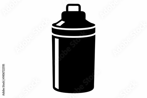 water bottle lid silhouette vector illustration