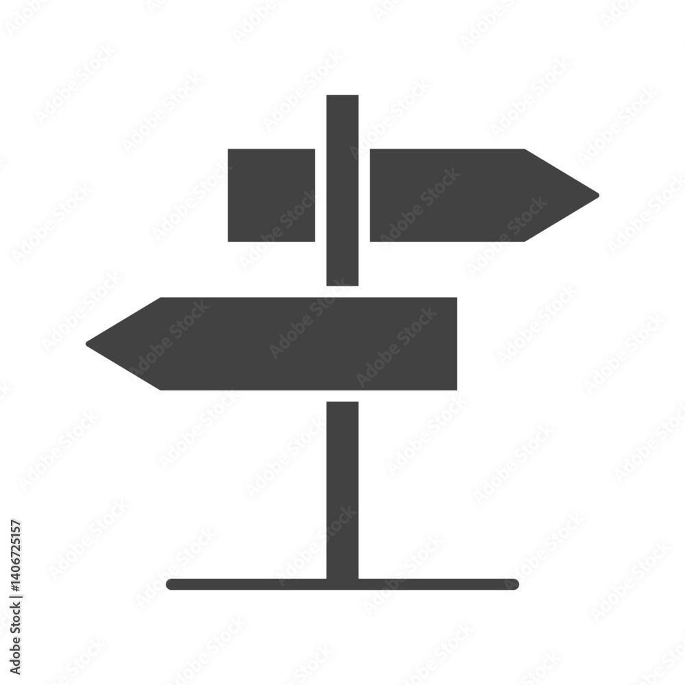 Direction Sign icon vector image. Suitable for mobile apps, web apps and print media. Direction Sign icon vector image. Suitable for mobile apps, web apps and print media.