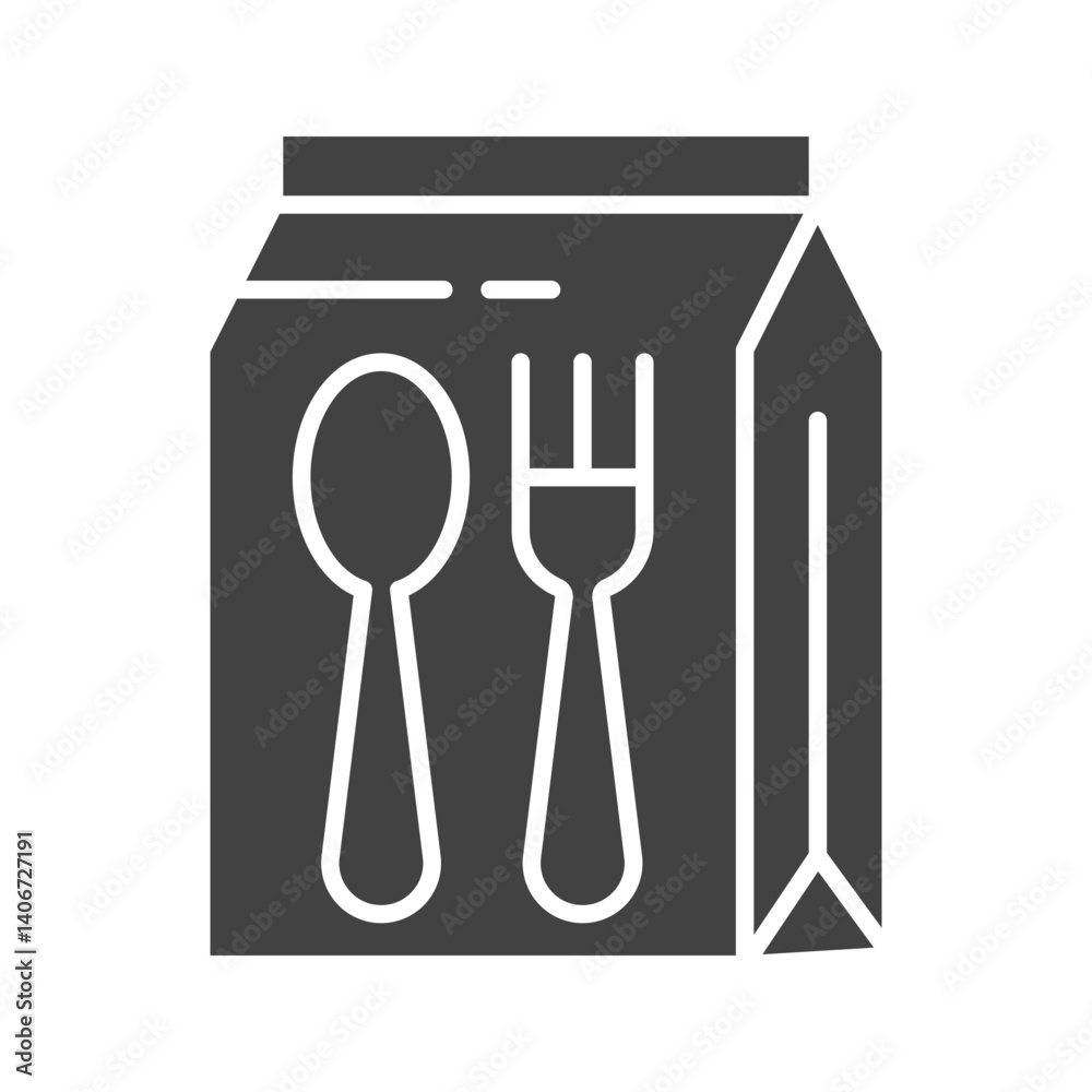 Fototapeta premium Food Pack icon vector image. Suitable for mobile apps, web apps and print media.