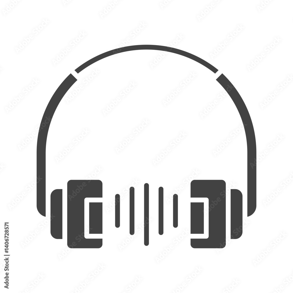 Headphone icon vector image. Suitable for mobile apps, web apps and print media. Headphone icon vector image. Suitable for mobile apps, web apps and print media.